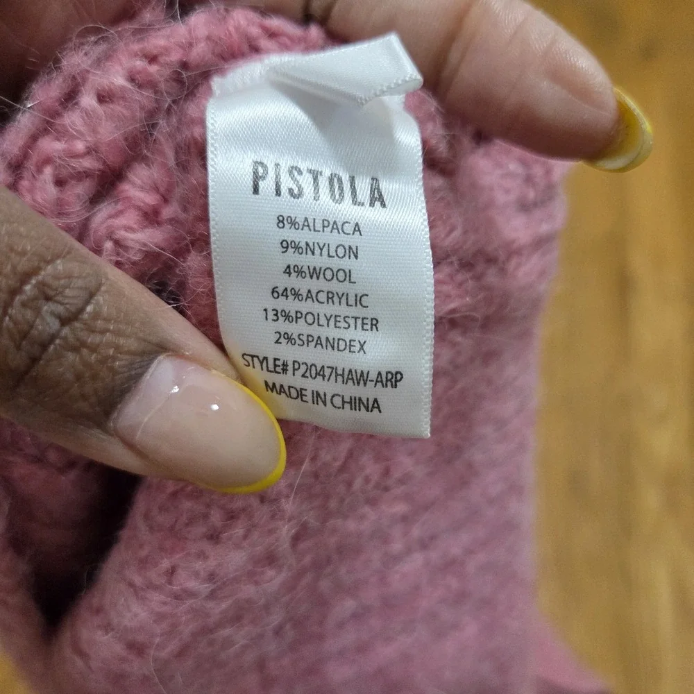 Pistola Cold Shoulder Eva Pullover Sweater In Aurora Pink - Picture 3 of 8